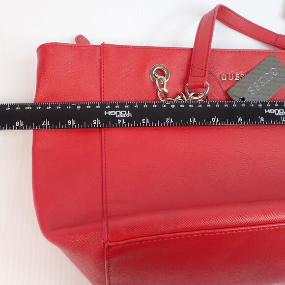 GUESS Red Tote Bag Purse Alessandra 15GF-325 With Tag - Picture 13 of 16